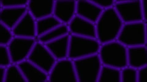 Abstract purple cellular network pattern with black copy space in center fo.. Stock Footage 341691116