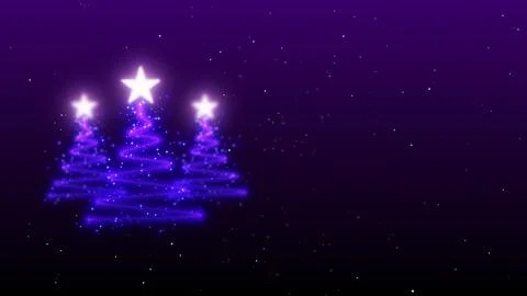 Abstract purple christmas tree on gradient background with copyspace Illustration