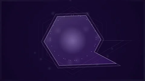 Abstract Purple Circle with Glowing Particles and Digital UI Elements, Futu.. Stock Footage 347560223