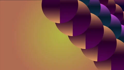 Abstract purple circles background in 4k video. Stockbeeldmateriaal 146601295