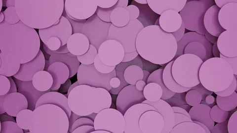 Abstract purple Circles Background Random Motion, 3d Loopable Animation 4k Video stock 71468737