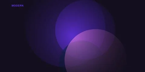 Abstract purple circles on dark background Stock Illustration