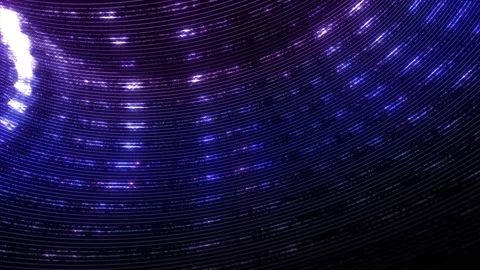 Abstract Purple Circular Particle Trails Motion Loop Stock Footage 338392795