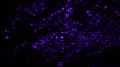 Abstract Purple Computer Hex Code Algorithm Hud Design Template Loop Backgrou Video stock 234940072