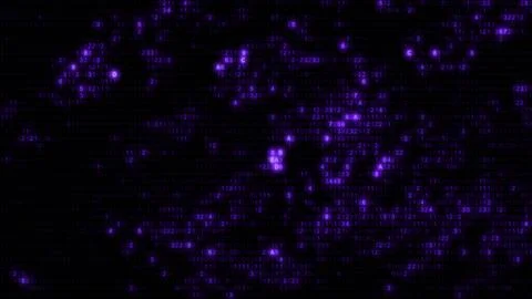 Abstract Purple Computer Hex Code Algorithm Hud Design Template Background Stock Photos