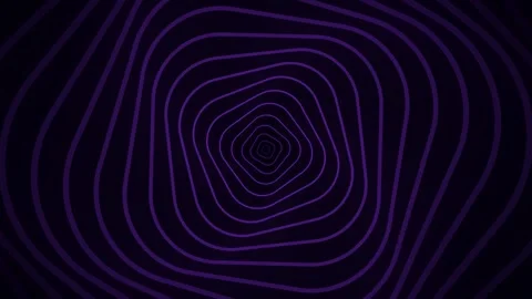 Abstract purple concentric lines forming a hypnotic tunnel on black backgroun Stock Footage 335146001