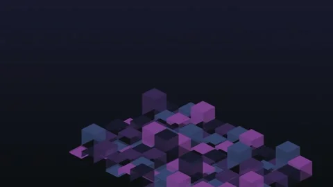 Abstract Purple Cube Arrangement for Creative Projects Video stock 326998746