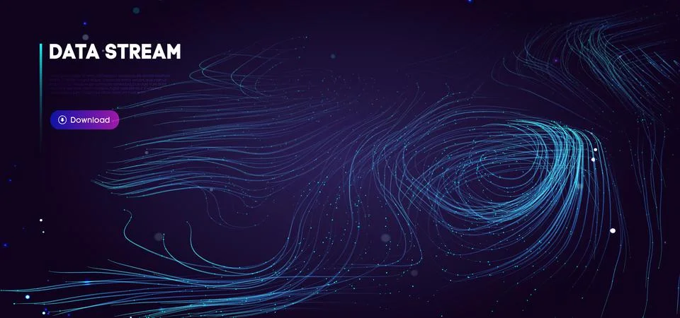 Abstract purple data stream. Abstract digital background cloud technology. Big Stock Illustration