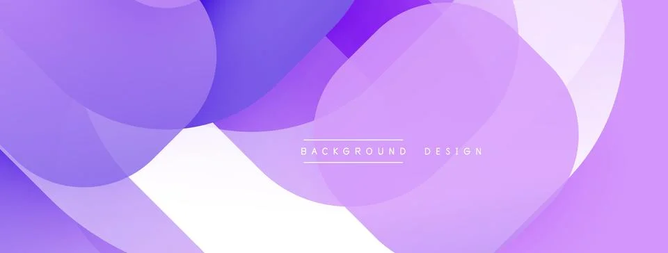 Abstract purple design features overlapping circles, gradients. Minimalist style 库存插图