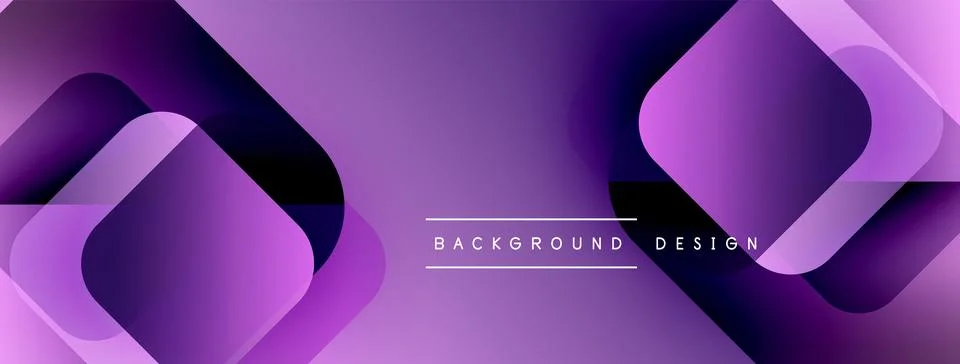 Abstract purple design features overlapping layers, creating dynamic visual Stock Illustration