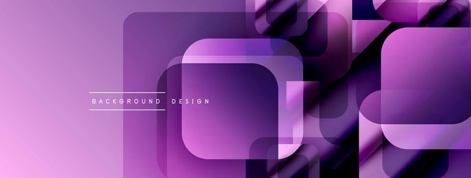 Abstract purple design. Overlapping rectangles create dynamic visual effect. イラスト素材