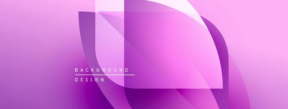 Abstract purple design. Overlapping shapes create dynamic visual effect. Modern 库存插图