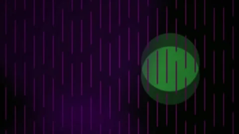 Abstract Purple Digital Glitch Loop Background with Pulsing Circle Stock Footage 344718738