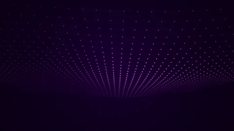 Abstract Purple Digital Grid Background with Glowing Nodes Stockbeeldmateriaal 347186588