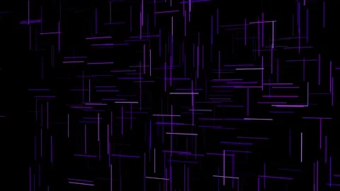 Abstract purple digital lines moving through dark empty space motion Stock Footage 327546152