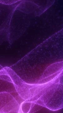 Abstract purple digital mesh waves with glowing particles, soft flowing tex.. Stock Illustration