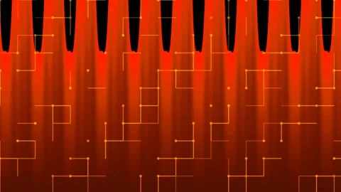 Abstract Purple Digital Network Background with Glowing Lines and Dots Stock Footage 331716224
