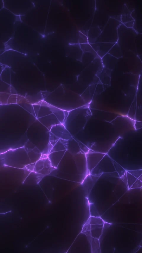 Abstract purple digital network with glowing connected nodes, thin luminous.. Stock Footage 334580547