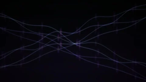 Abstract purple digital network lines with connecting nodes moving across a.. 스톡 동영상 346351418