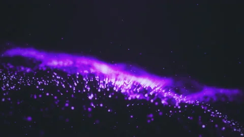 Abstract purple Digital wave background BIG DATA universe dark blue 3d rendering Stock Footage 163904983