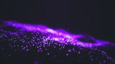 Abstract purple Digital wave background BIG DATA universe dark blue 3d rendering Stock Illustration