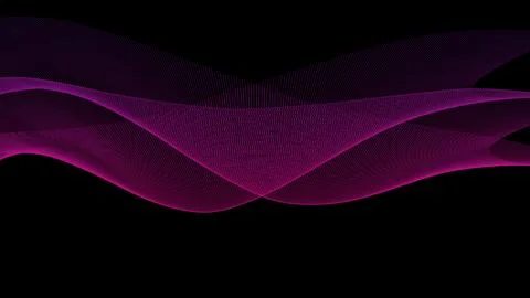 Abstract purple digital wave background. Futuristic neon light flow on blac.. Stock Illustration
