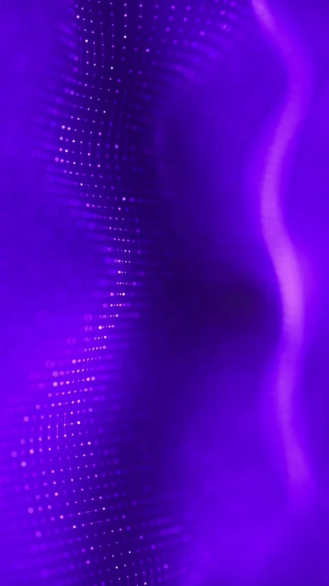 Abstract purple digital wave dot particles, futuristic data stream, energy Stock Footage 304740535