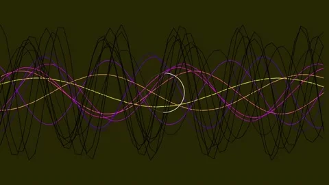 Abstract purple digital wave flow lines background for technology ripple moti Stock Footage 342094260