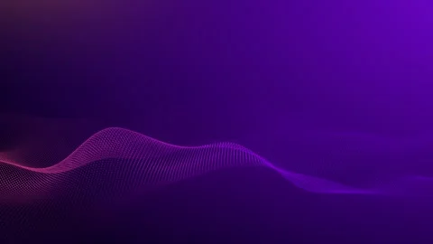 Abstract purple digital wave made of particles and dots, glowing data flow .. Видео 332842610