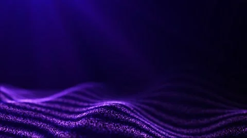 Abstract purple digital waves on dark blue background with soft purple ligh.. Stock Footage 317441617