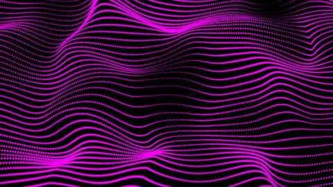 Abstract purple dot line with a dynamic wave. Abstract digital particle and.. Stock Illustration