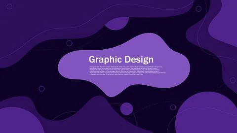 Abstract purple dynamic flat shape background graphic Stock Illustration