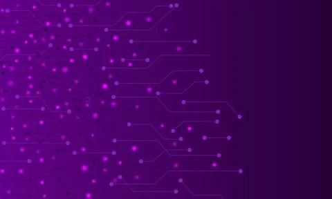 Abstract purple electronic circuit technology background Stock Illustration