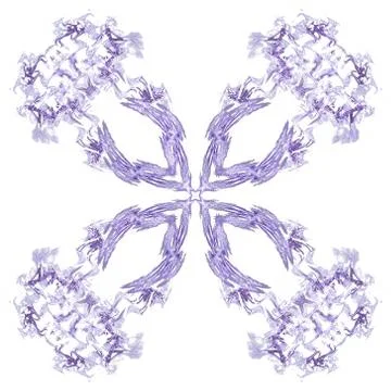 Abstract purple floral pattern isolated on white background. Stock Illustration