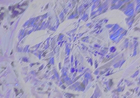 Abstract Purple Floral Texture With Soft Leaves Overlay and Painterly Rain .. Stock Illustration