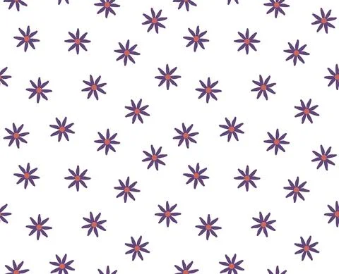 Abstract purple flowers limitless pattern texture Stock Illustration