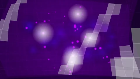 Abstract purple futuristic background loop with dynamic geometric tech netw.. Stock Footage 344248770