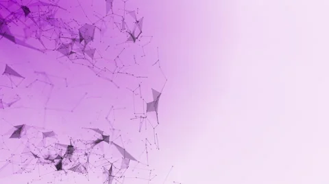 Abstract purple geometric background with dark lines and dots Stock Footage 66882644