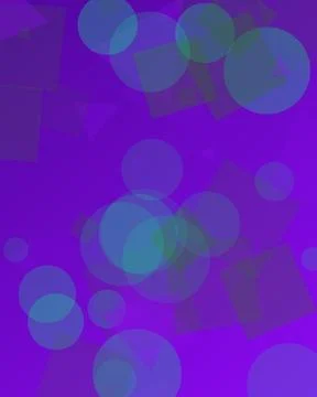 Abstract Purple Geometric Background with Floating Circles and Transparent .. 스톡 일러스트