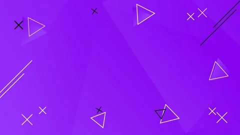 Abstract Purple Geometric Background with Triangles and Crosses Stock Footage 297013490