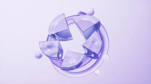 Abstract purple geometric forms rotate, showcasing dynamic motion and moder.. Vídeos de archivo 332316312