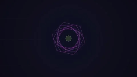 Abstract purple geometric lines rotating in a circle against dark background Stock Footage 339925041