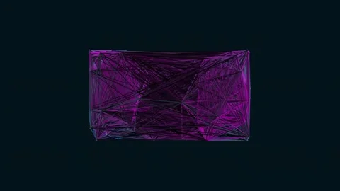 Abstract purple geometric low poly background for modern presentation Stock Footage 341058960