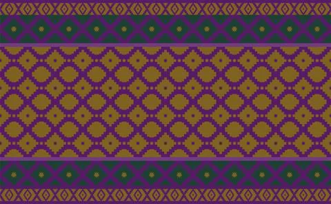 Abstract purple geometric native pattern seamless vector.Repeating geometric Stock Illustration
