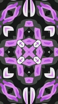 Abstract purple geometric pattern on black background for wallpaper. Stock Illustration