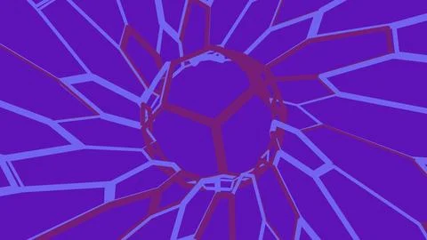 Abstract purple geometric pattern with glowing lines Stockillustratie
