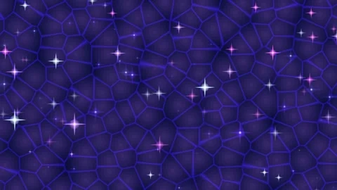 Abstract Purple Geometric Pattern with Sparkling Stars - Digital Art Backgrou Stock Footage 331915766