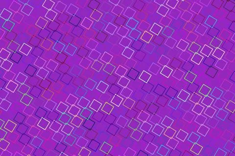Abstract purple geometric pattern with squares and lines Stock Illustration