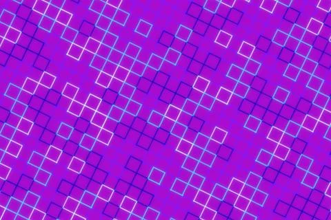 Abstract purple geometric pattern with squares and lines Stock Illustration