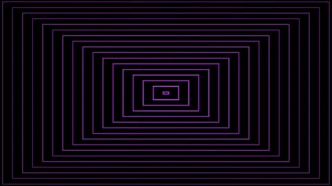 Abstract purple geometric rectangle tunnel animation moving across dark bac.. 库存影片 334128427